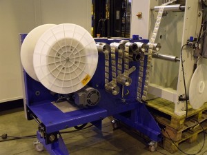 Spooling unit for strips - 50 mpm - Spool size 500x500