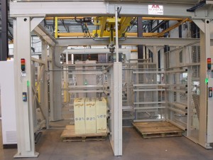 Boxes palletizing line